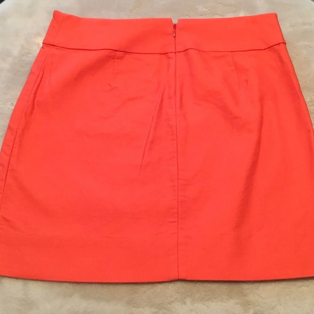 J. Crew Orange Women's Cotton A-line Mini Skirt - 2